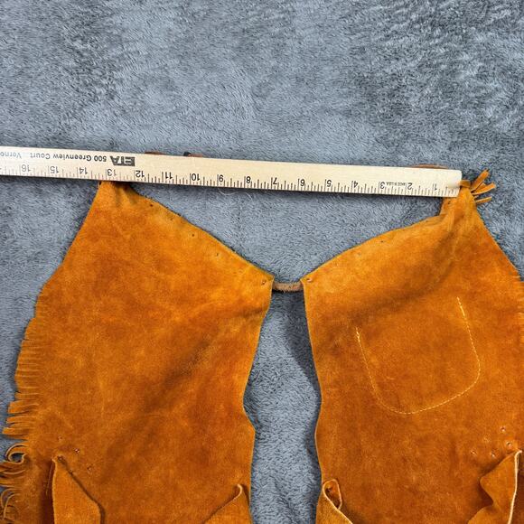 JOHN R CRAIGHEAD & CO DENVER Kids Vintage Suede Leather Chaps Western Rodeo - Picture 5 of 5